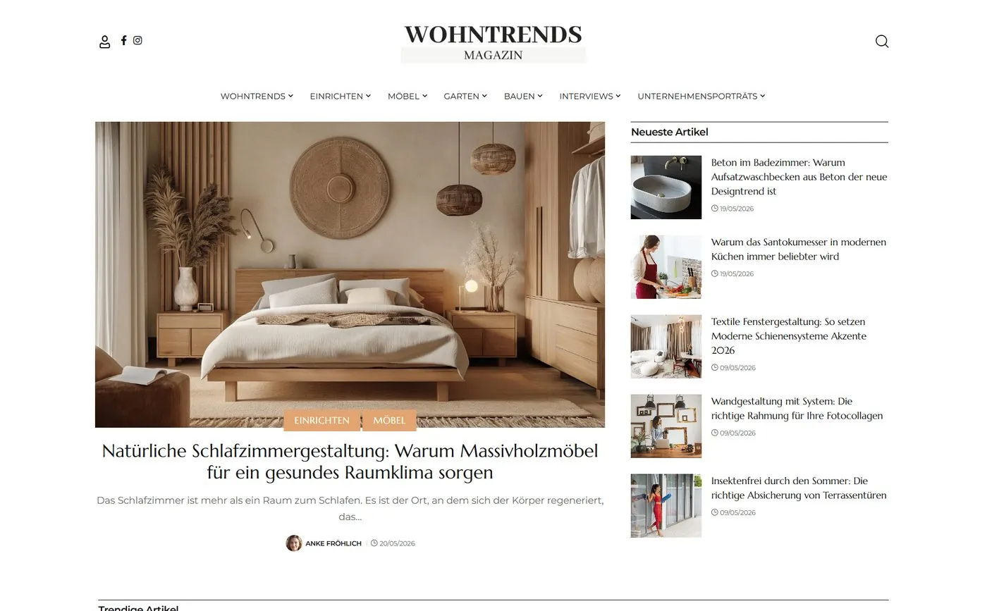 Wohntrends Magazin